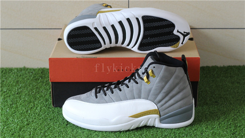 Authenitc Air Jordan 12 Retro UNC Grey Gold